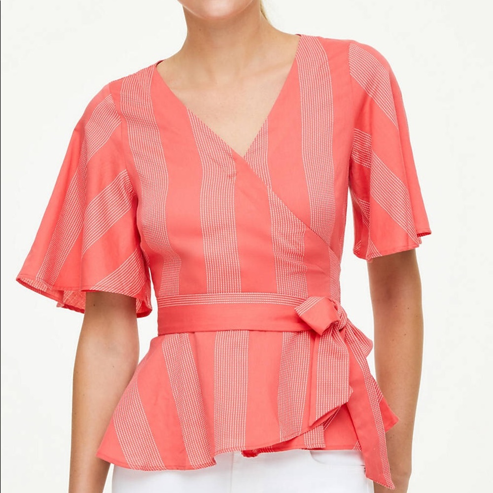 Striped wrap top - Picture 3 of 6